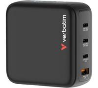 Verbatim Mini GaN Charger 140 W con display, 4 porte USB-C caricabatterie, adattatore di alimentazione 3 x USB-C & 1 x USB-A, caricatore rapido multiplo per MacBook, laptop, iPad, iPhone 17, Samsung