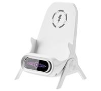 Mini caricatore wireless per sedia, forte attacco per testa di aspirazione, supporto universale per telefono a ricarica rapida 12 V/2 A, bianco