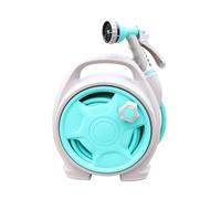 Mini Carrello Portatile For Avvolgitubo For Tubi Da Giardino Con Pistola A Spruzzo D'acqua Set Agricolo For Domestico, For Lavaggio Auto, Tubo For Autolavaggio Smart Slow Retract(Blue)