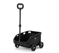 Mini carrozzina per cani, passeggino pieghevole per gatti con guinzaglio di sicurezza, passeggino da viaggio per cani con manico reversibile, ruote in EVA, capacità di trasporto 7 kg, nero
