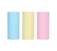 Mini Carta per Stampante, 3 Rotoli di Carta per Stampante Termica Adesivi per Stampante Termica Mini Carta per Stampa Termica Pedaggio Giallo Blu Rosa per Etichette Fotografiche