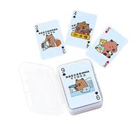 Mini carte da gioco impermeabili, gioco di carte a forma di cucciolo di Pibala tagliata al laser, per il tempo libero e il tempo libero, per campeggio, picnic, durevole, idrorepellente