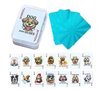 Mini carte da gioco impermeabili, gioco di carte a forma di cucciolo di Pibala tagliata al , per il libero e il libero, per campeggio, picnic, durevole, idrorepellente