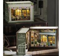 Mini casa delle bambole fai da te piccola casa puzzle 3D assemblaggio modello di costruzione giocattoli decorazione della camera da letto di casa con mobili luci a LED regali