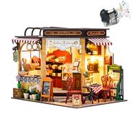 Mini casa delle bambole in legno 3D con LED, kit fai da te in miniatura e mobili per casa delle bambole, idea creativa per la stanza per San Valentino e compleanno (senza copertura antipolvere)