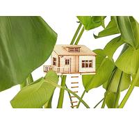 Mini casa sull’albero per piante - kit creativo in legno, decorazione per vaso, regalo originale per amanti delle piante - Tiny Treehouse