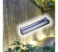Mini cascata per stagni e giardini contenitori, personalizzabile da 20,3 a 30,5 cm di larghezza, in acciaio inossidabile 304, design leggero per una facile installazione (238 cm)