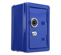 mini cassaforte in metallo, Salvadanaio a forma di cassaforte con chiave, Simulazione Password Cassaforte con scatola portaoggetti per il cambio estraibile incorporata, Cassaforte per risparmio(Blu)