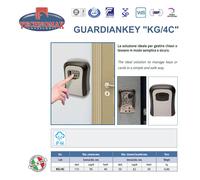 MINI CASSAFORTE TECHNOMAX PER CHIAVI - GUARDIANKEY "KG/4C" - SERRATURA A COMB...