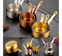 Mini casseruola da 100 ml, in acciaio inossidabile, ideale per riscaldare il latte e cucinare alimenti per bambini (oro M)