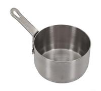 Mini casseruola in acciaio inox antiaderente per latte, salsiera con manico lungo per cucina (argento M)