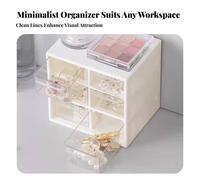 Mini Cassettiera a 6 Scomparti Compatto Mini Cassettiera Multifunozionae