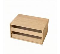 Mini Cassettiera Retrò, A Due Livelli Paralleli, 25 × 17 × 12,6 Cm