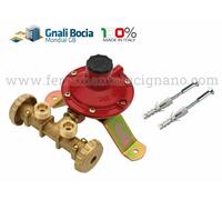 MINI CENTRALINA GAS CON REGOLATORE KG.4 CON 2 ATTACCHI BOMBOLE GAS GPL PROPANO
