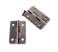 Mini cerniera for porta di armadietto in legno, piccola, resistente e di grandi dimensioni, con viti, 4 misure, 12 pezzi(Medium 16x24mm gold)