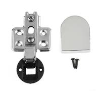 Mini cerniera idraulica a testa tonda in vetro con tampone per ante di armadi e mobili, struttura in metallo e plastica, adatta per porte in vetro in cucina e uffici (grande)