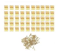 Mini cerniera in ottone da 50 pezzi for accessori for scatole for porte di piccole dimensioni in oro for accessori for mobili in miniatura da 8 * 10 mm(Gold)