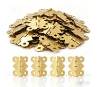 Mini cerniere in metallo da 100 pezzi, piccole cerniere per mobili per la casa per mobili in miniatura a 90 gradi, scatola di legno per gioielli.