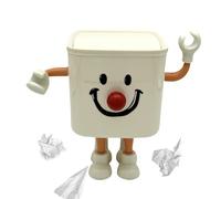 Mini cestino da scrivania - secchio portaoggetti con sorriso | cestino per la spazzatura | per camera da letto ufficio camera degli studenti bagno cucina auto lavabo lavanderia