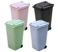 Mini Cestino da Scrivania, Set Pattumiera per Differenziata, Mini Cestino Spazzatura Ufficio del Desktop, Bidone Spazzatura con Coperchio, per casa, Ufficio, Cucina, Soggiorno, Interno, Monete