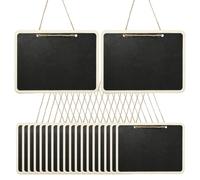 Mini Chalkboard Signs - 20 Pack Wooden Hanging Labels for Events