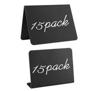 Mini Chalkboard Table Signs - 15 Small Food Labels, Reusable Chalk Cards, Decorative Place Cards | Party and Event Supplies for Birthdays Gatherings Retail Display and Celebrations