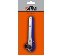 Mini chiave a cricchetto, compatibile con bicchieri, include blister singolo, ideale per riparazioni e manutenzione in spazi ristretti.