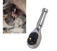 Mini chiave a cricchetto da 3/8" con sistema di ingranaggi a 72 denti per spazi ristretti e applicazione efficace della coppia (nero)