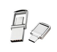 Mini chiavetta USB da 128 GB, USB C e USB A Dual Drive Memory Stick, Thumb Drive con copertura girevole, unità USB di archiviazione esterna per iPhone 17/16/15, Android, MacBook, iPad, laptop, PC e