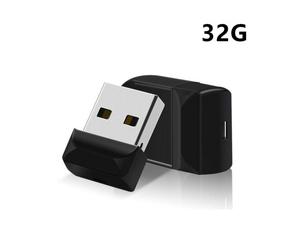 Mini chiavetta USB da 32 GB, mini disco U, pennino di memoria per PC e laptop, colore nero (32G)