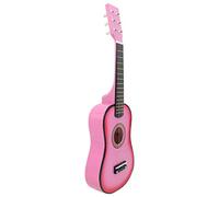 Mini chitarra acustica a 6 corde, in legno, 58,4 cm, strumento musicale, regalo rosa