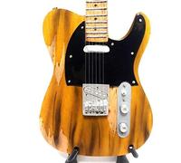 Mini Chitarra Da Collezione Replica In Legno -Rolling Stones - Ronn... NUOVO