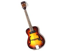 Mini Chitarre Acustiche Jazz Ukulele F Hole Chitarra Da Viaggio Pickup Ukulele A 4 Corde Ukes con Kits