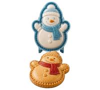 Mini Christmas Cookie Mold Set (6 shapes) for Tarts/Tortes | Gingerbread Man Santa for SNOWMAN Soldier Holiday Embossed Cookie Press for Family Baking Night And Festive Parties