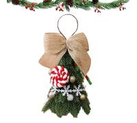 Mini Christmas Tree - 21 cm Desktop Table Decor, Miniature Christmas Tree Decoration, 21 cm PE Foam with Red & White Snowflake Pattern | Compact Hangable Ornament for Wall, Door, Window, Shelf, Living