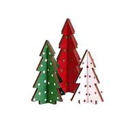 Mini Christmas Tree - Wooden Christmas Trees, 3 Pieces Rustic Festive Home Decor, Table Christmass Trees, Tiny Christmass Trees Table Centerpieces for Party Decorations Mantel Shelf Farmhouse