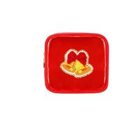 Mini Christmas Zipper Pouches, Christmas clear pouches, Cosmetic Bags for Toiletries Organizer, Cute Bags for Women, Friends, Stocking Stuffers (Red)