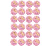 Mini Cialde Decoshape Evento e Personaggio Scelta 24 pz topper cupcake maffin dolci dolcetti biscotti (Bambolina Movie (Barbi e))