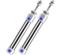 mini cilindro pneumatico a stelo singolo, CDJ2B Mini cilindro pneumatico in acciaio inossidabile a doppio effetto, stelo singolo, dimensioni multiple(Stroke 5mm,Bore 16mm)