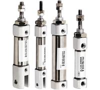 mini cilindro pneumatico a stelo singolo, CDJ2D Cilindro pneumatico a doppio effetto, stelo singolo, foro 10 mm/16 mm, corsa 10-150 mm(Stroke 200mm)