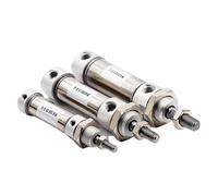 Mini Cilindro Pneumatico MA16mm Corsa 10/15/20/25/30/40/50/60/75/80/100mm estremità Arrotondata in Acciaio Inossidabile a Doppio Effetto 1 pz(Stroke 60mm)