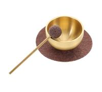 Mini Ciotola Sonora da Meditazione Set 1 Pezzo con Mazzuolo e Cuscino | Metallo e Feltro, Portatile per Viaggio, Terapia Sonora e Guida Inclusa, Uso per Yoga e Concentrazione