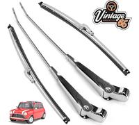 Mini Classic Coppia 10 " Spazzole Tergicristallo Acciaio Inox Morris Austin Lhp