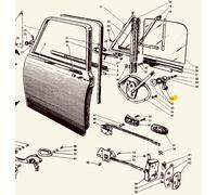MINI CLASSIC MANIGLIA ALZACRISTALLO NERO OEM YGA4330