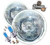 Mini Classico 7 " Faro Xenon Conversione Alogena Rhd Bombata Lente H4 Bulbi