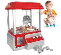 Mini Claw Machine Game - Electronic Candy Grabber per bambini con musica e 24 monete | Macchina per premi per giocattoli per feste, premi, compleanni, gioco in casa, regalo di intrattenimento d