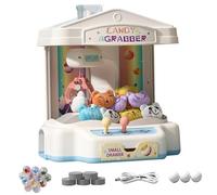 Mini Claw Machine per bambini 3+, Mini distribuzione automatica della musica & Light, Claw Machine Arcade Game con 10 bambole, 20 monete da gioco, 10, 3 palloni da giocattolo per ragazzi per bambini