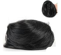 Mini clip ad artiglio nelle orecchie di gatto disordinate Capelli corti Artiglio sintetico su chignon Estensione dei capelli Ciambella Updo Clip ad artiglio nel parrucchino per le donne-FB001-1B