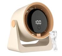Mini Clip Fan - Digital Display Portable Table Fans, Rechargeable Air Mover