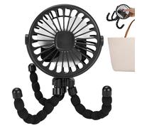 Mini Clip Fan | Ventola Di Raffreddamento A Portata Portatile 360 ° Con Treppiedi Flessibile Tripode Ricaricabile Portatile Elettrico Monte Octopus Con La Notte Del Dormitorio Passeggino Per Bambini